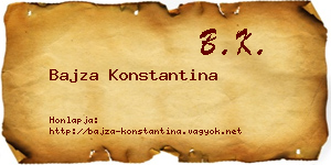 Bajza Konstantina névjegykártya